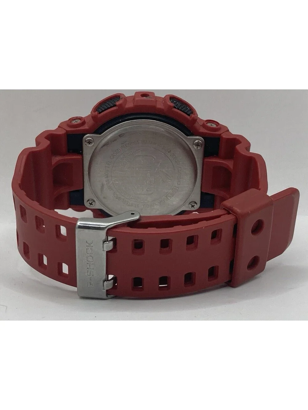 Men’s Casio G-Shock GA-100B Red Resin Band Digital Analog Watch 5081 New Battery